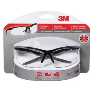 Performance Eyewear 47070H1-DC Black/Gray, Clear Lens, Anti-Fog