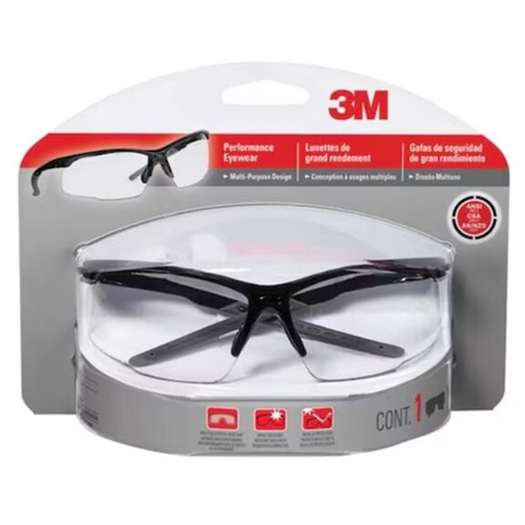 Performance Eyewear 47070H1-DC Black/Gray, Clear Lens, Anti-Fog image number 0