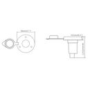 SEAFLO Mounting Base for Plug-In Pole Light, Straight Base, Stainless Steel  01S-Series image number 2