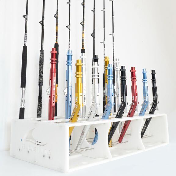 45 Fishing Rods Storage Rack Trolling Aluminum Bent Butt Rod Holder for Rods and Reel Combos image number 2