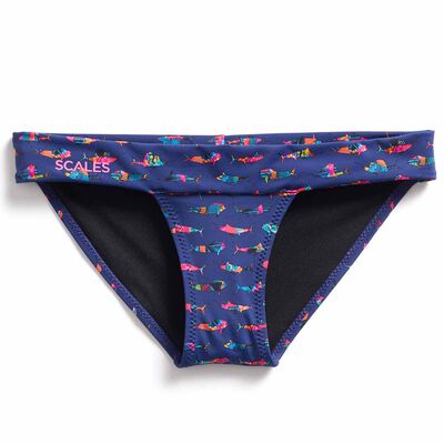 Women's Trippy Fish Banded AC Hipster Bikini Bottoms