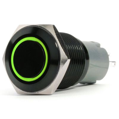 19mm Two Position Switch, Green
