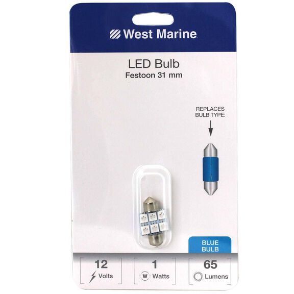 Festoon 31mm LED Bulb, Blue image number 0