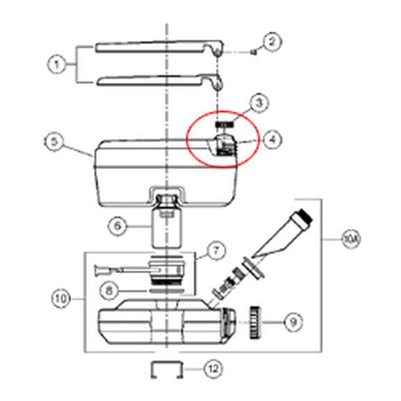 960 Series Portable Toilet Bellows Assembly Parchment image number 0