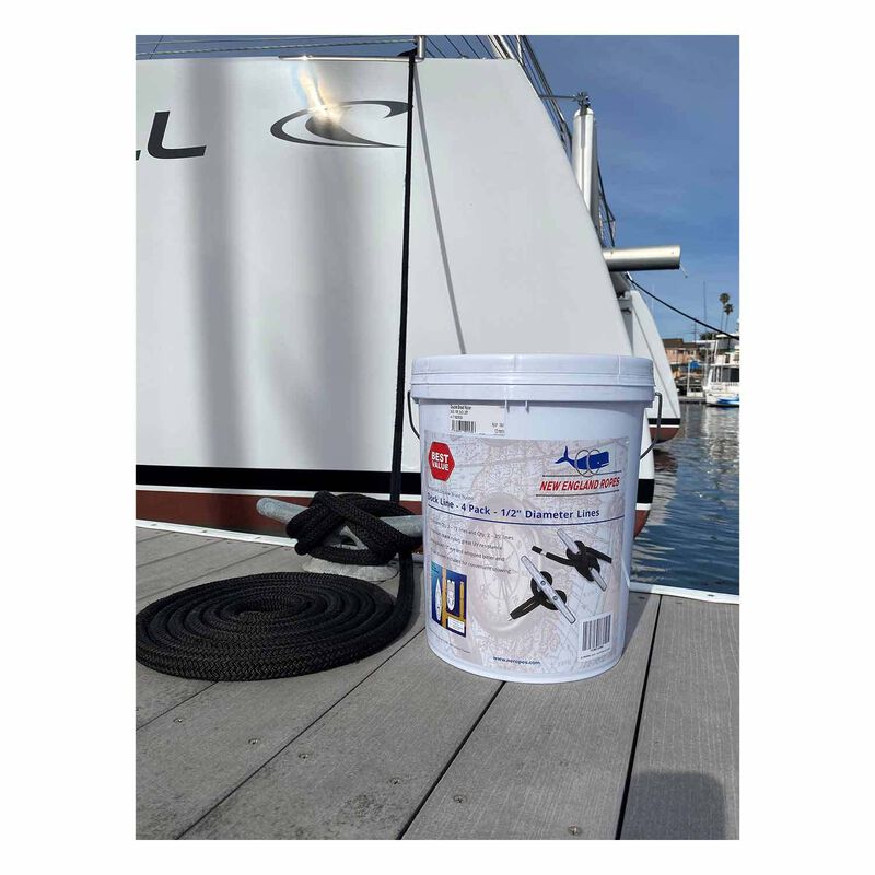 WEST MARINE Black Dock Line 4Pack with Bucket West Marine