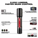 REDLITHIUM&trade; USB 2,000 Lumen Slide Focus Flashlight image number 2