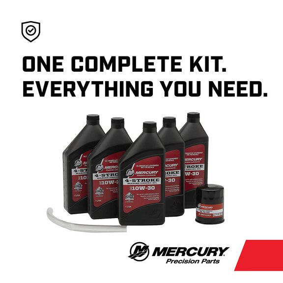 Mercury 8M0107510 SAE 10W-30 4-Stroke Outboard Oil Change Kit for Mercury 2.1L 75/90/115hp EFI Outboards image number 1