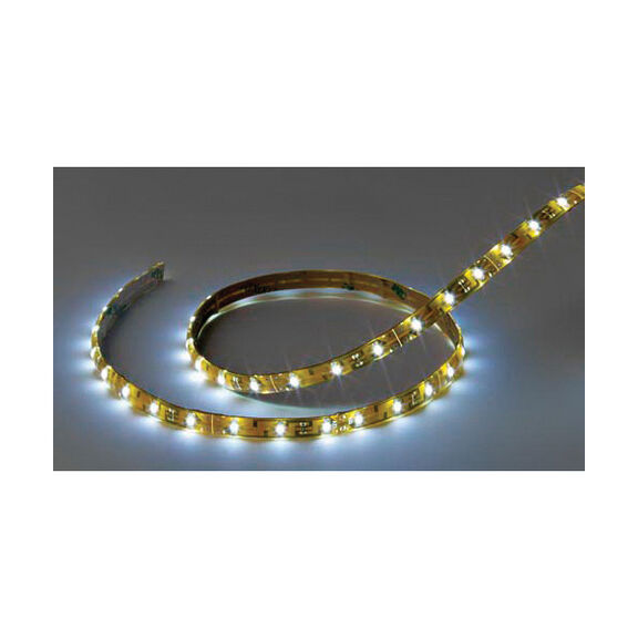 Flexible LED Strip Tape 24V DC Cool White 8' Length with Wire Leads IP65 image number 0