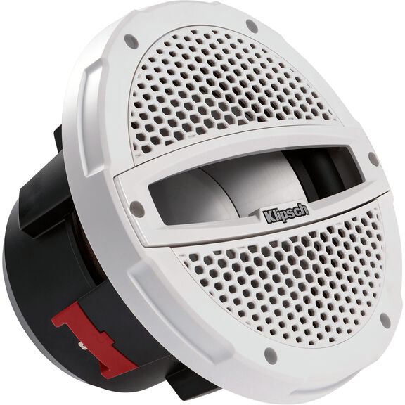 KMS1075AWL 10.75" Marine Subwoofer, White Colored Grille with RGB LED Illumination image number 4