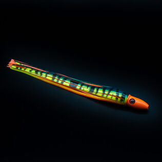 Small Orange Aluminum Bullet Dolphin Rigged