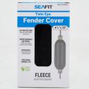6 1/2" x 22" Twin Eye Fleece Fender Cover, Black image number 1