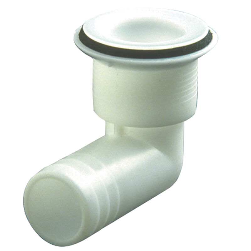 1 1/4" 90° Plastic Drain Fitting, Fits 1" Hose image number 0