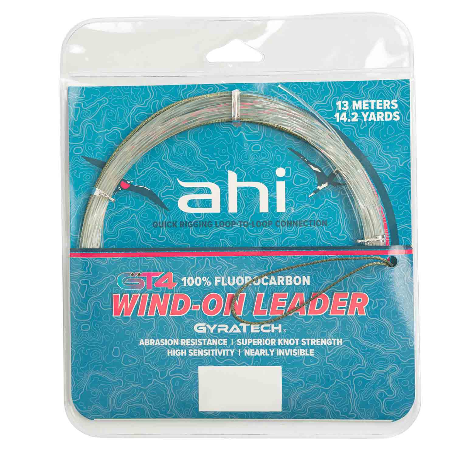 Ahi GT4 Fluorocarbon Wind-On Leader, 14.2 Yards