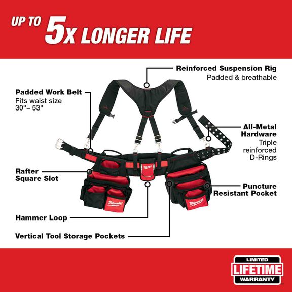 Contractor Work Belt with Suspension Rig image number 1