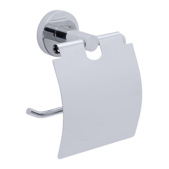Elina Single Post T.P. Holder w/Lid Chrome image number 0