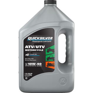 Quicksilver 10W-40 Synthetic Blend ATV/UTV/Motorcycle Oil, 1 Gallon