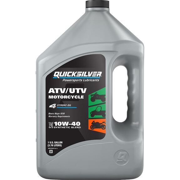 Quicksilver 10W-40 Synthetic Blend ATV/UTV/Motorcycle Oil, 1 Gallon image number 0