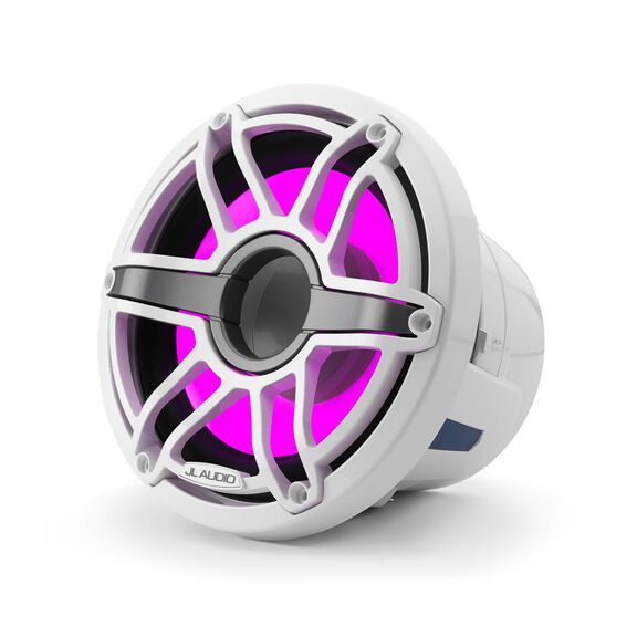 M6-8IB-S-GwGw-i-4 8" Marine Subwoofer Driver, White Sport Grille with RGB LED Lighting image number 3