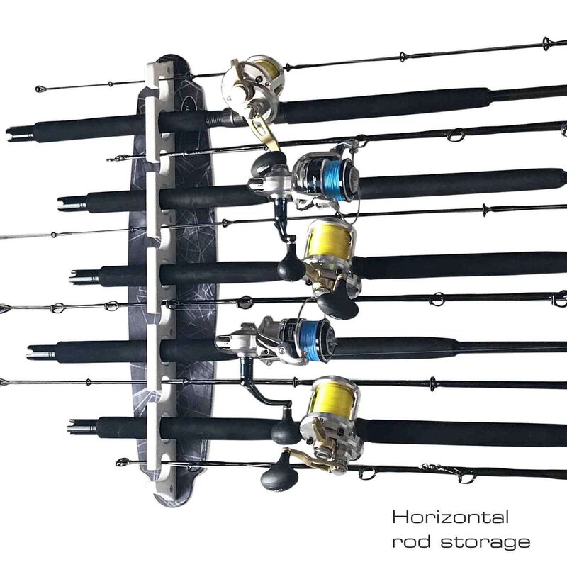 YYST Horizontal Fishing Rod Storage Rack Hold 4 Fishing Rods W