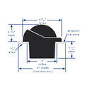Flush-Mount Helmsman Compass, 3-3/4" CombiDamp Dial, Black image number 1