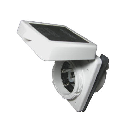 Inlet, 30A 125V, Square, White