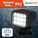 SEAFLO 360&deg; Rotating Remote Control LED Searchlight, 10-30V DC, 2700 Lumens, Wireless Remote, Black image number 3