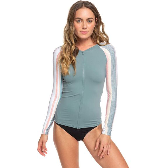 Women's Fashion Zip Front Rash Guard image number 0