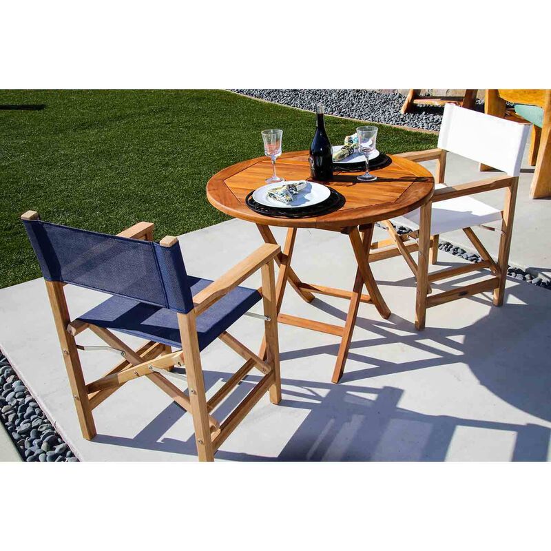 SEATEAK Round 35" Teak Dining Table West Marine