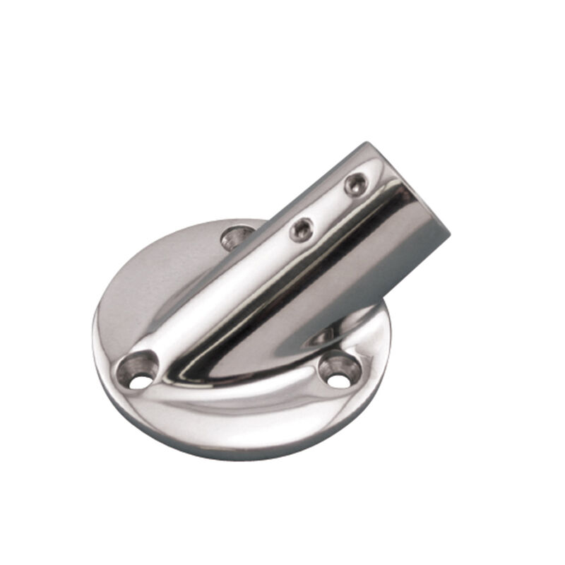Round Rail Base, 7/8", 30 Degree, 316 Stainless Steel image number 0