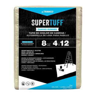 4' x 12' Trimaco SuperTuff 8 oz Heavyweight Canvas Drop Cloth