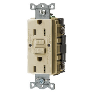 Hubbell Marine 15A 125V, Self Test, GFR, Ivory