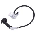 Trinidad Head/Shower Combo Faucet Large Black Sprayer No Hook, 6' Black Rubber Hose Chrome/Black image number 1