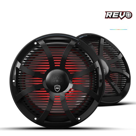 Wet Sounds REVO CX-10 SW-B S2 10-inch High Output Component Style Coaxial Speakers with SW-Black RGB Grilles image number 0