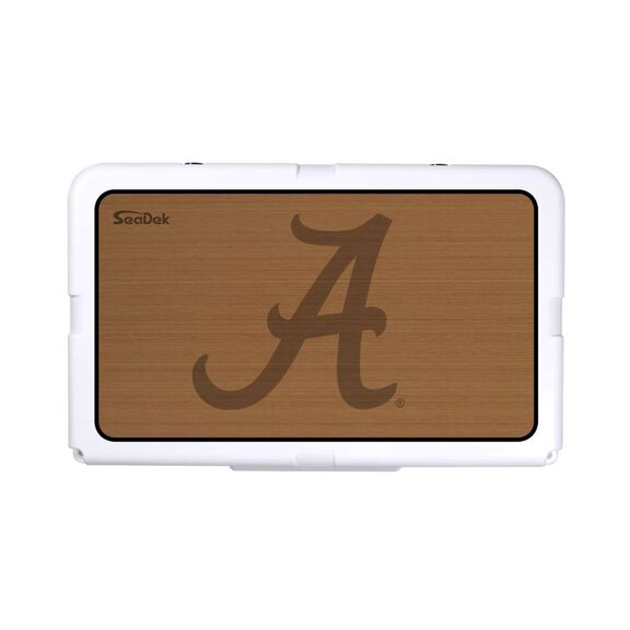 SeaDek Cooler Pad - Collegiate Collection - Fits RTIC 45 - Mocha / Black, University of Alabama image number 0
