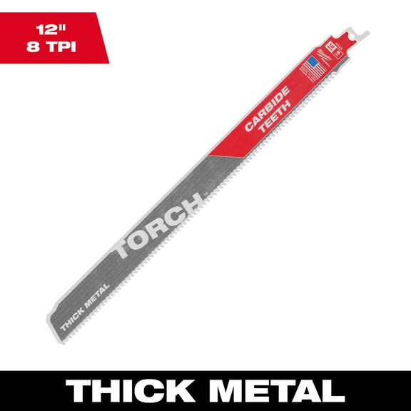 12" 8TPI The TORCH&trade; with Carbide Teeth SAWZALL&reg; Blade image number 0