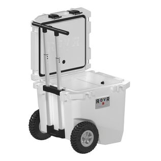 RollR 45 Quart Wheeled Hard Cooler with Telescopic Handle, Powder