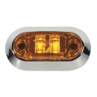 LED Mini Sidemarker/Clearance Light with Amber Light and Amber Lens