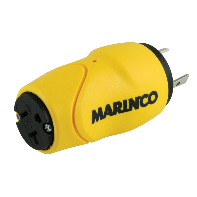 Marinco EEL Shore Power Straight Adapter, 30 Amp 125V Male to 15 Amp 125V Female image number 0