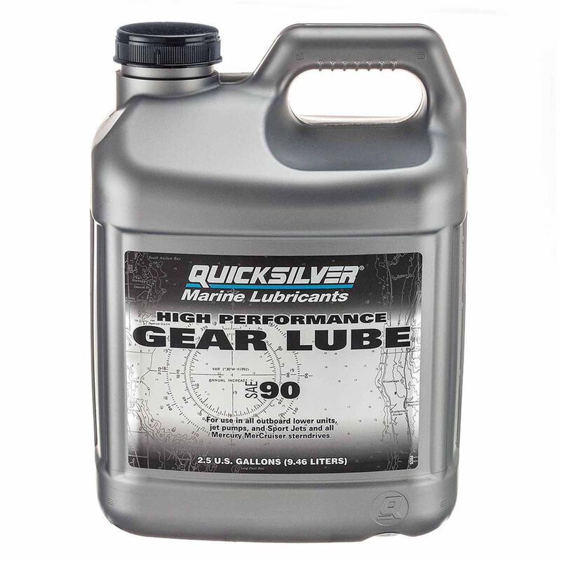 Quicksilver High Performance 90W Gear Lube, 2.5 Gallons image number 0