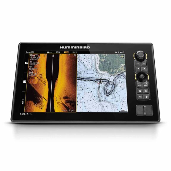 SOLIX 10 CHIRP MEGA SI+ G3 Fishfinder/Chartplotter Combo with Transducer and Basemap Charts image number 4
