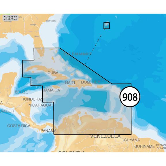 MSD/908P-2 Caribbean Platinum+ Charts microSD Card image number 0