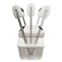 Wise DLX156-1904 DLX Pontoon Series 70 Quart Swingback Cooler Seat - White / Mariner Blue image number 5