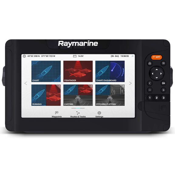 Element 9HV Fishfinder/Chartplotter Combo with HV-100 Transom-Mount Transducer and LightHouse Charts image number 1