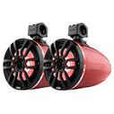 HYDRO 8" Marine Tower Speakers with Integrated RGB LED Lights, 375 Watts, Red image number 2