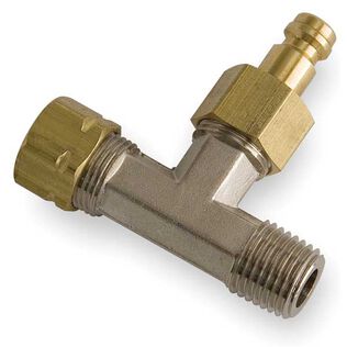 Bleeder Tee Vertical 3/8" Tuve 1/4" Npt (2)