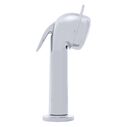 Deck-Mount Sprayer Large Chrome Sprayer, 6' White Rubber Hose, Ultra-Low Profile Holder image number 2
