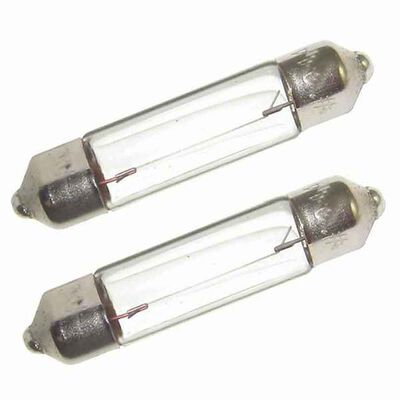 Double-Ended Replacement Festoon Base Light Bulbs, 10W, 2pk