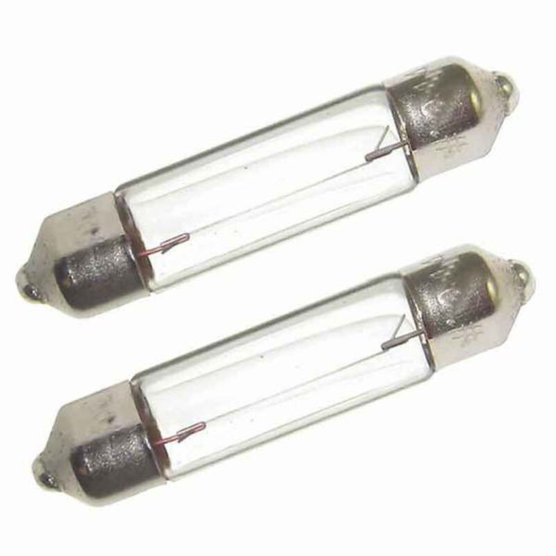 Double-Ended Replacement Festoon Base Light Bulbs, 10W, 2pk image number 0