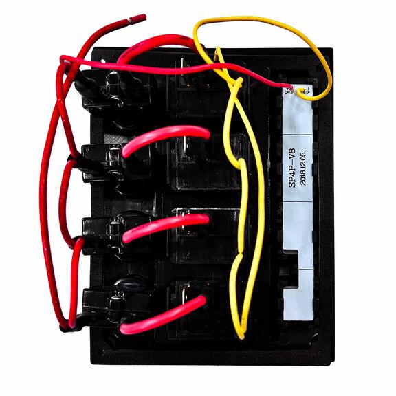 4 Position Curved Water-Resistant LED Switch Panel with Circuit Breakers image number 1