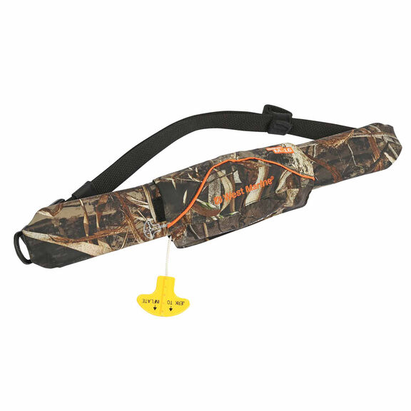 Ultra-Slim Manual Inflatable Belt Pack Life Jacket, Camo image number 0